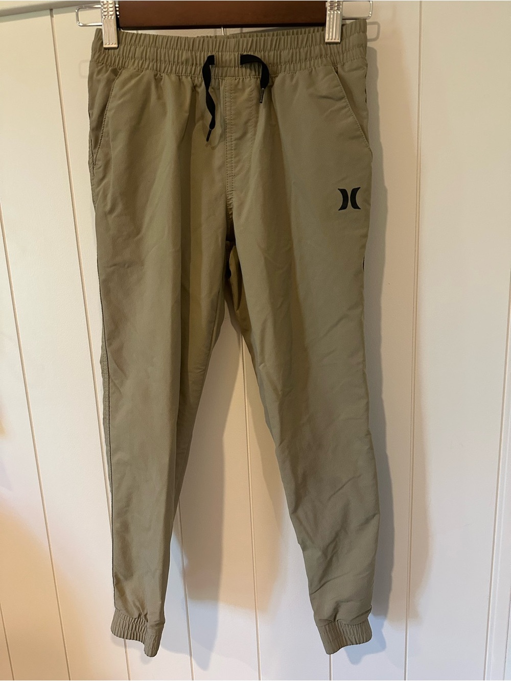 Hurley Boys Sweatpants Size 8–10 Tan Joggers Athletic Logo Pants